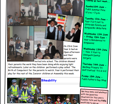 Newsletter w/e 8th June 2018 – Summer Term