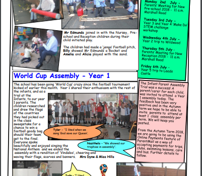 Newsletter w/e 29th June 2018 – Summer Term