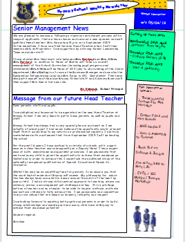 Weekly newsletter w/e 5th April 2019