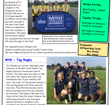 Weekly Newsletter w/e 3rd May 2019