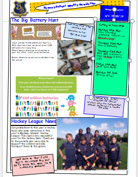 Weekly Newsletter w/e 17th May 2019