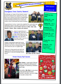 Weekly Newsletter W/E  29th November