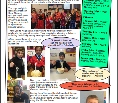 Weekly newsletter w/e 24th January 2020