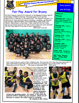 Weekly Newsletter w/e 31st January 2020