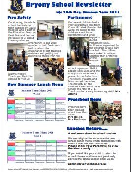 Newsletter w/e 28th May 2021