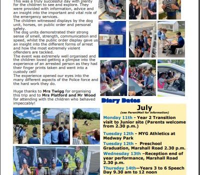 Newsletter w/e 8th July 2022