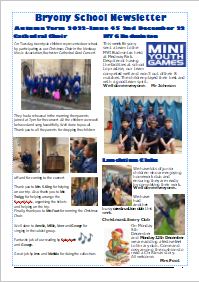 Weekly Newsletter w/e 2nd December 2022