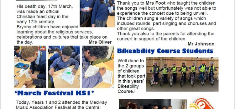 Weekly Newsletter w/e 15th March 2023